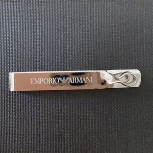 Emporio Armani tie clip in silver